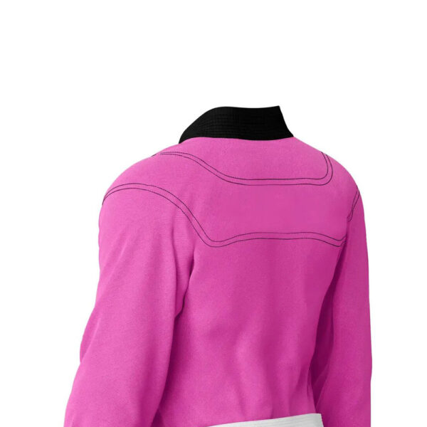 Tiger Claw Karate Uniform 8 Oz Medium Pink Black 100% Cotton - Image 2