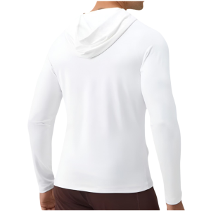 Lightweight Gym Hoodie, Fleece White For Men