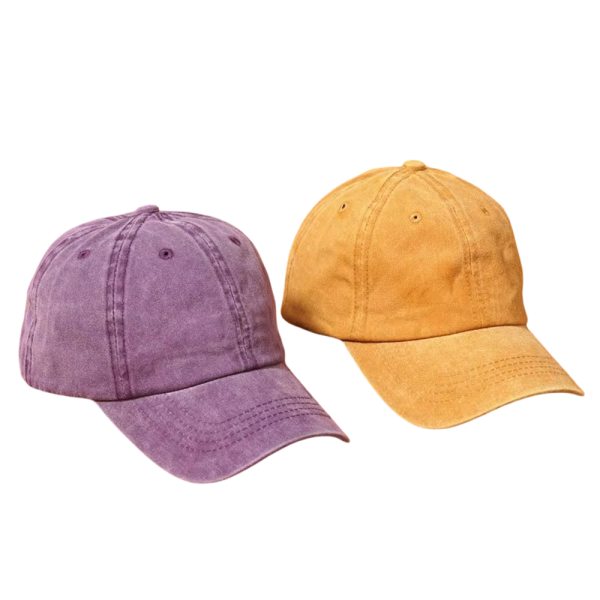 Washed Cotton Vintage 6 Panel Dad Hat - Image 3