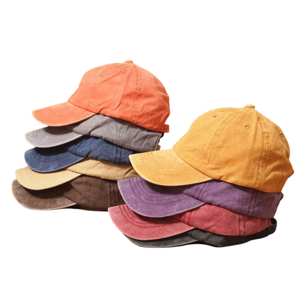 Washed Cotton Vintage 6 Panel Dad Hat - Image 2